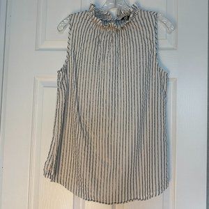Banana Republic Black/White/Gold Striped blouse